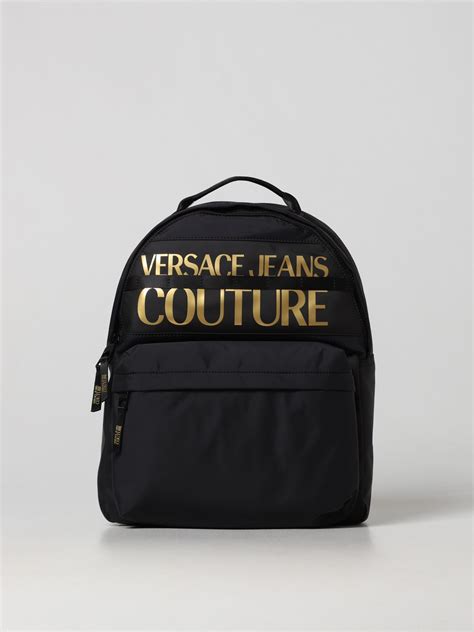 versace jeans black backpack|versace jeans men's backpack.